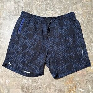 Municipal Shorts Mens Medium Blue 4 AM Training Club 6" Woven Gym Running
